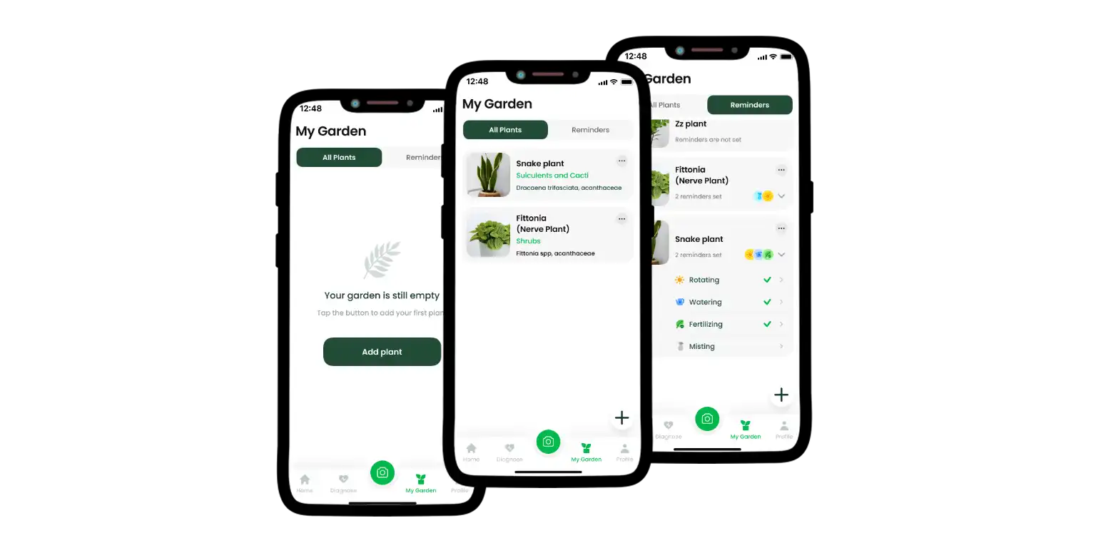 My Garden feature from AI Plant Finder.