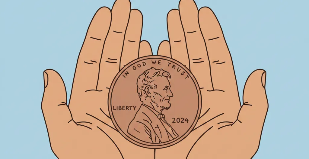 Lincoln Penny in the hands